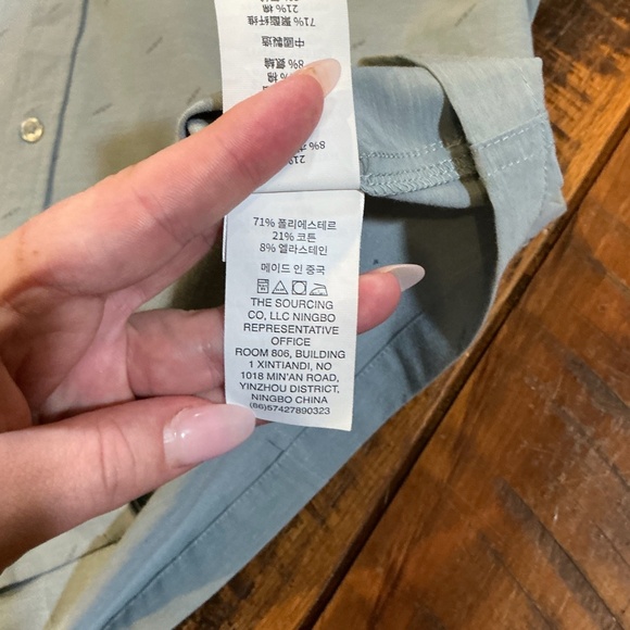 Vuori Men’s Short Sleeve Button Up Shirt Gray Performance Stretch Size Large - Picture 9 of 10